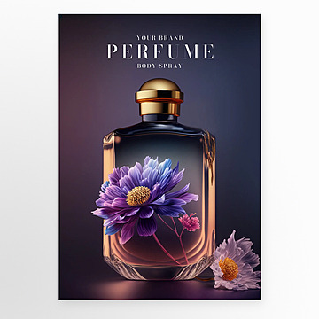 pngtree womens perfume fragrance flower plant promotional poster image 1961181